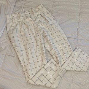 White and black slacks
